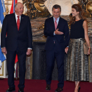 After the ceremony, King Harald and Queen Sonja were welcomed by President Mauricio Macri and First Lady Juliana Awada at Casa Rosada. Photo: Sven Gj. Gjeruldsen, The Royal Court